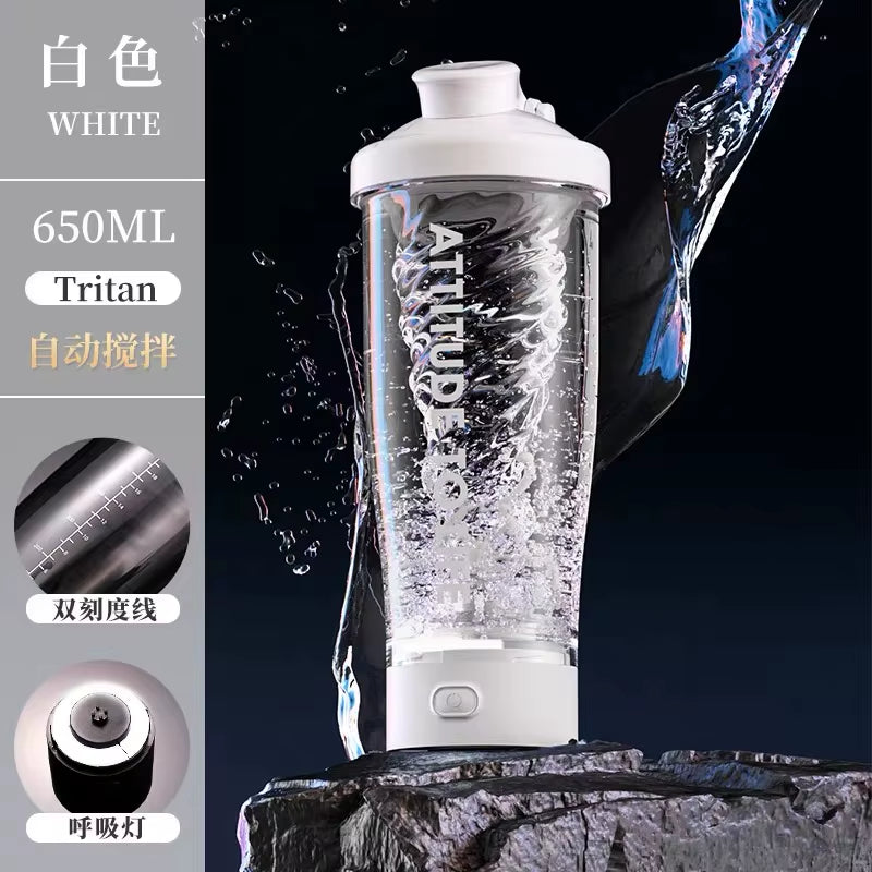 22Oz Electric Shaker Bottles for Protein Usb-Rechargeable Protein Shakes Powerful Blender Bottles for Protein Coffee Milk